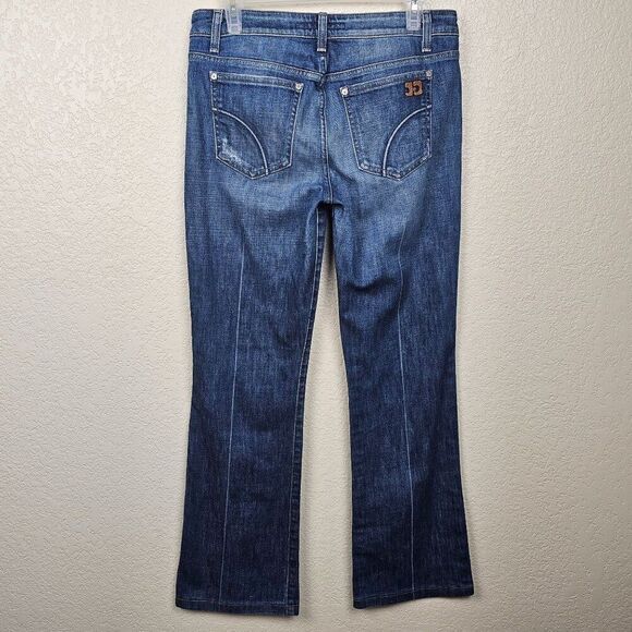 Joe's Denim Blue Jeans Muse Womens Size 28 Medium Wash Mid Rise Bootcut Distress - Picture 1 of 14